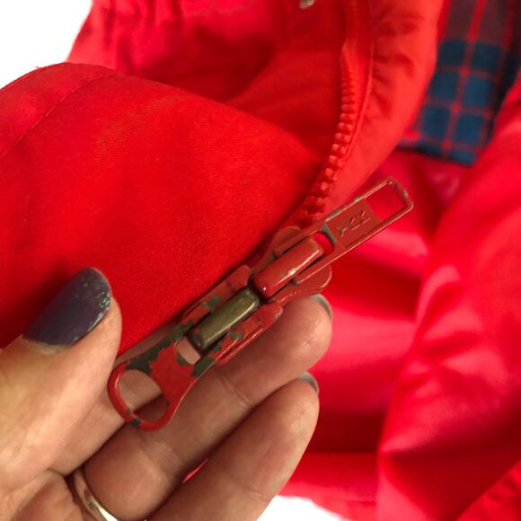 VTG Pacific Trail Red Jacket Womens Large Made in Korea Plaid Lined Outdoor Coat - Picture 14 of 16